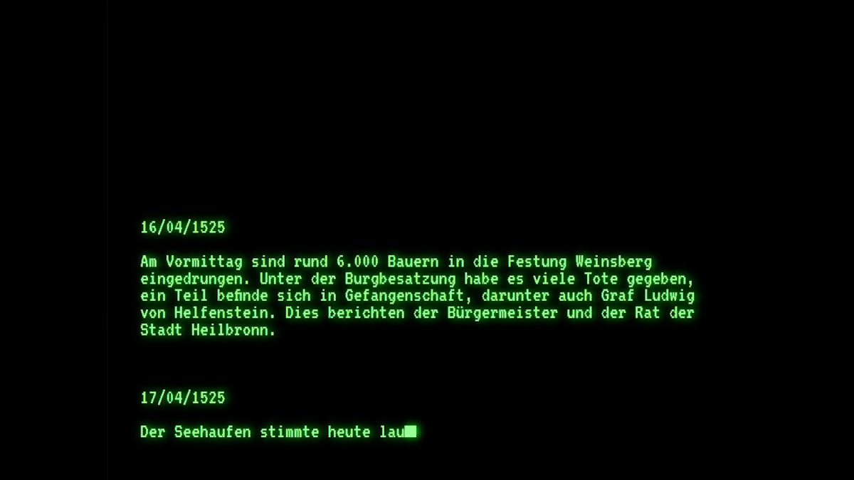 Screenshot der Terminalanwendung