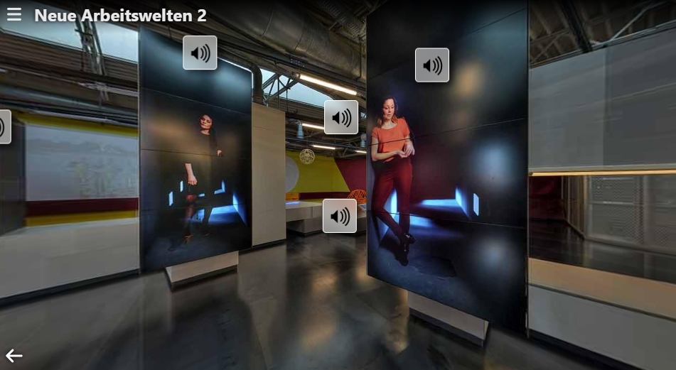 Blick in den Ausstellungsbereich "neue Arbeitswelten" Blick in den Ausstellungsbereich "neue Arbeitswelten"